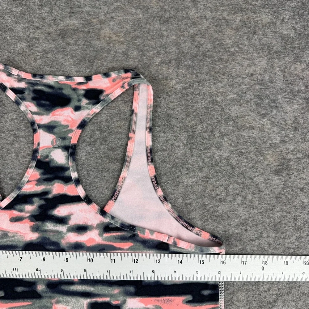 Lululemon Cool Racerback Wamo Camo Barely Pink‎ Womens 10